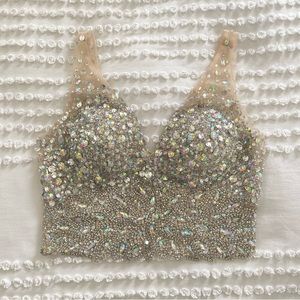 Jovani Sparkle Cropped Bra Top Size 6